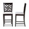 Baxton Studio Caron Gray Upholstered Espresso Finished Wood Pub Chair, PK2 153-9598 - alternate 6